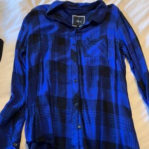 Rails Plaid Button Down - Blue/Black Size L